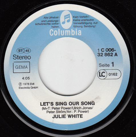 Julie White - Let's Sing Our Song | Columbia (1 C 006-32 862) - 3