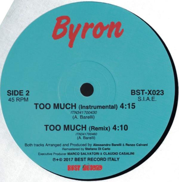 Byron - Too Much | Best Record Italy (BST-X023) - 2 Byron - Too Much | Best Record Italy (BST-X023) - 2