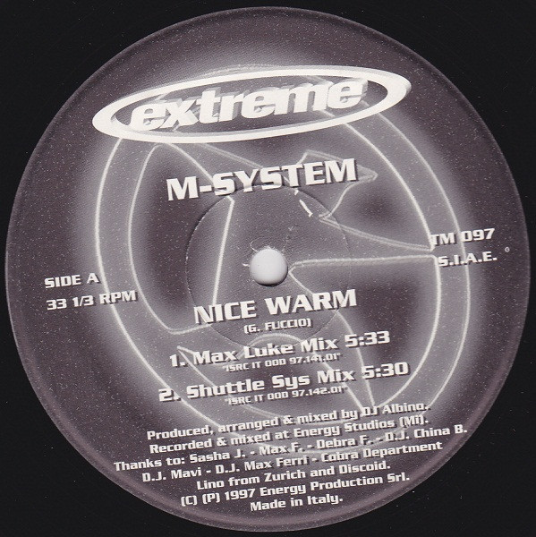 M-System - Nice Warm | Extreme Records (TM 097) - 2 M-System - Nice Warm | Extreme Records (TM 097) - 2