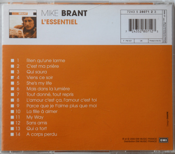 Mike Brant - L'Essentiel | EMI (7243 5 28071 2 3) - 2