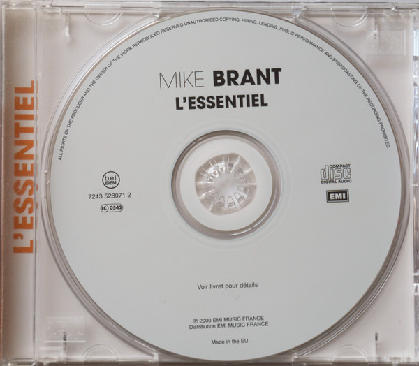 Mike Brant - L'Essentiel | EMI (7243 5 28071 2 3) - 3