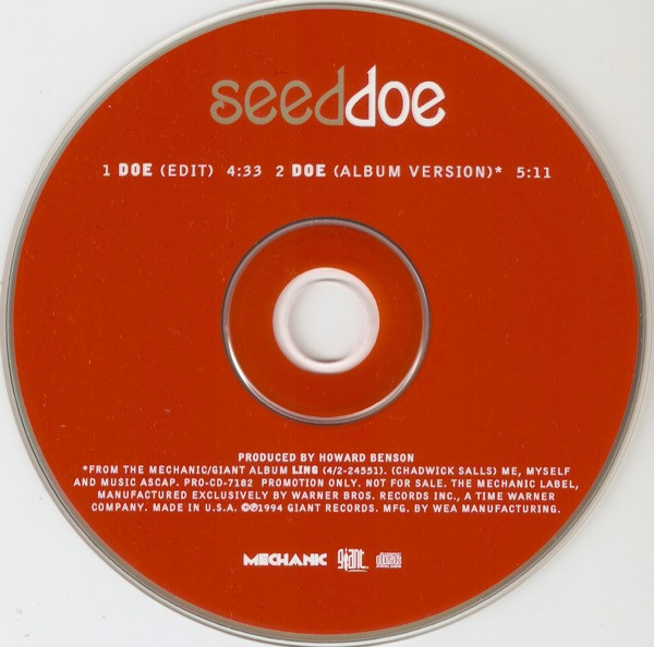 Seed - Doe | Mechanic Records (PRO-CD-7182) - 3