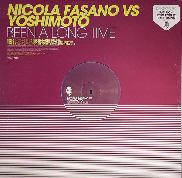 Nicola Fasano vs Yoshimoto - Been A Long Time | Vendetta Records (VENMX 981 N) - main Nicola Fasano vs Yoshimoto - Been A Long Time | Vendetta Records (VENMX 981 N) - main