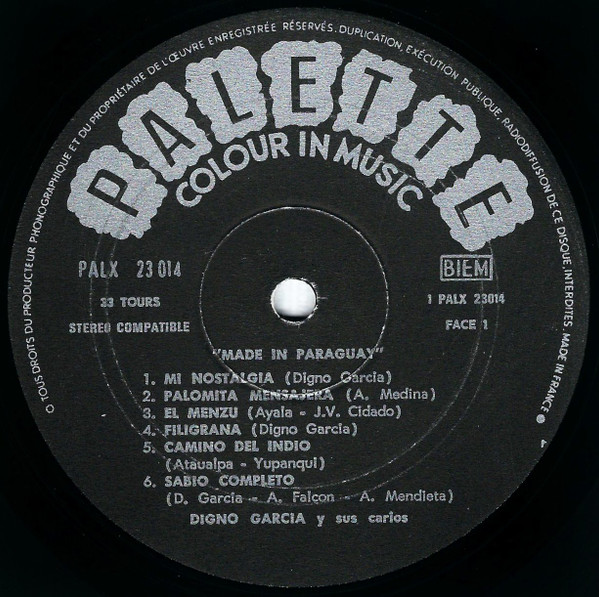 Digno Garcia Y Sus Carios - Made In Paraguay | Palette (PALX 23 014) - 3