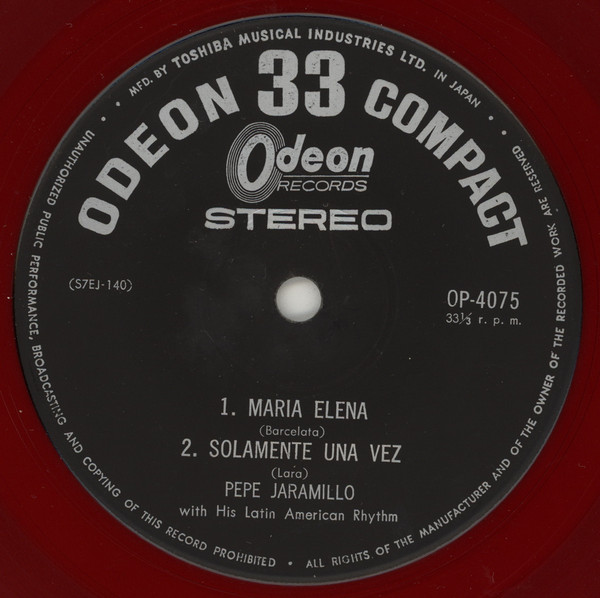 Pepe Jaramillo And His Latin-American Rhythm - Historia De Un Amor | Odeon (OP-4075) - 4 Pepe Jaramillo And His Latin-American Rhythm - Historia De Un Amor | Odeon (OP-4075) - 4