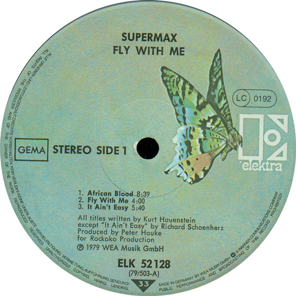 Supermax - Fly With Me | Elektra (ELK 52 128) - 3