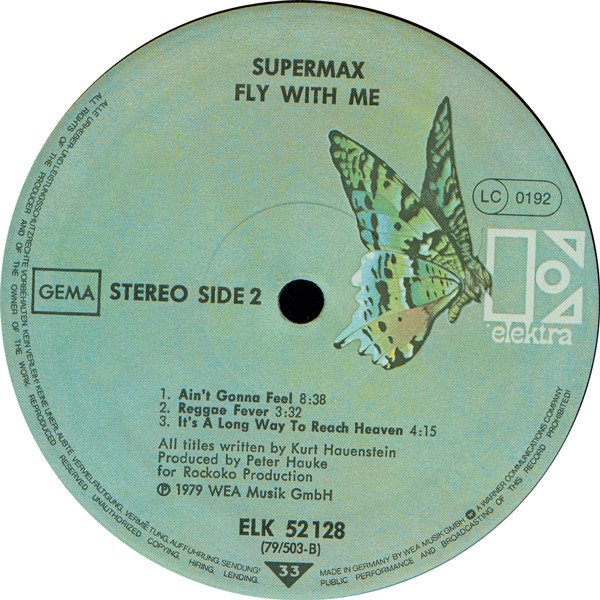 Supermax - Fly With Me | Elektra (ELK 52 128) - 4