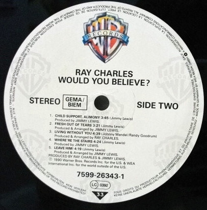 Ray Charles - Would You Believe ? | Warner Bros. Records (7599-26343-1) - 3
