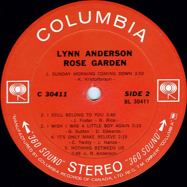Lynn Anderson - Rose Garden | Columbia (C 30411) - 4