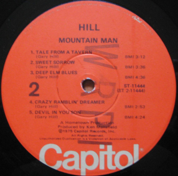 Gary Hill - Mountain Man | Capitol Records (ST-11444) - 4 Gary Hill - Mountain Man | Capitol Records (ST-11444) - 4