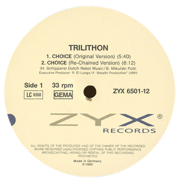 Trilithon - Choice | ZYX Records (ZYX 6501-12) - 3 Trilithon - Choice | ZYX Records (ZYX 6501-12) - 3