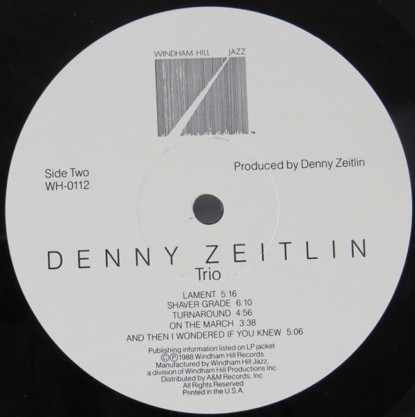 Denny Zeitlin - Trio | Windham Hill Jazz (WH-0112) - 4