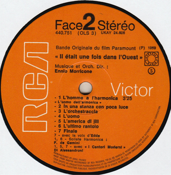 Ennio Morricone - Il Était Une Fois Dans L'Ouest (Bande Originale Du Film Paramount) | RCA Victor (440.751) - 4 Ennio Morricone - Il Était Une Fois Dans L'Ouest (Bande Originale Du Film Paramount) | RCA Victor (440.751) - 4