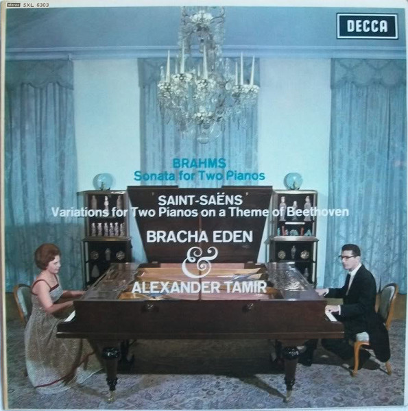 Johannes Brahms / Camille Saint-Saëns , Eden And Tamir - Sonata For Two Pianos / Variations For Two Pianos On A Theme Of Beethoven | Decca (SXL 6303) - main