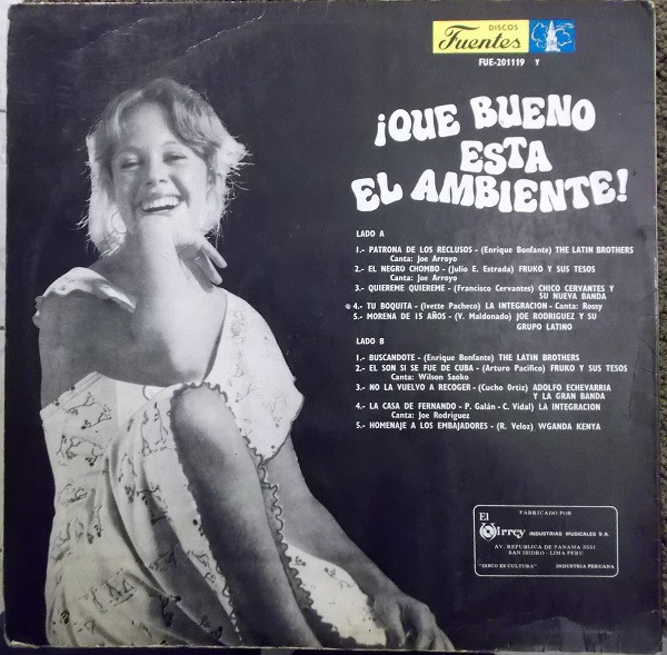 Various - ¡Que Bueno Esta El Ambiente! | Discos Fuentes (FUE-201119 Y) - 2 Various - ¡Que Bueno Esta El Ambiente! | Discos Fuentes (FUE-201119 Y) - 2