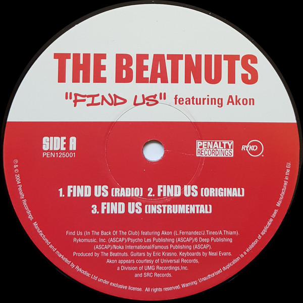 The Beatnuts - Find Us / It's Nothing | Penalty Recordings (PEN 125001)