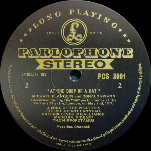 Flanders & Swann - At The Drop Of A Hat | Parlophone (PCS 3001) - 4