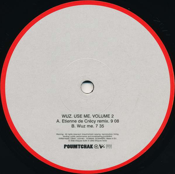 Alex Gopher With Demon Presents WUZ - Use Me (Volume 2) | Disques Solid (SLD045EP2) - 2