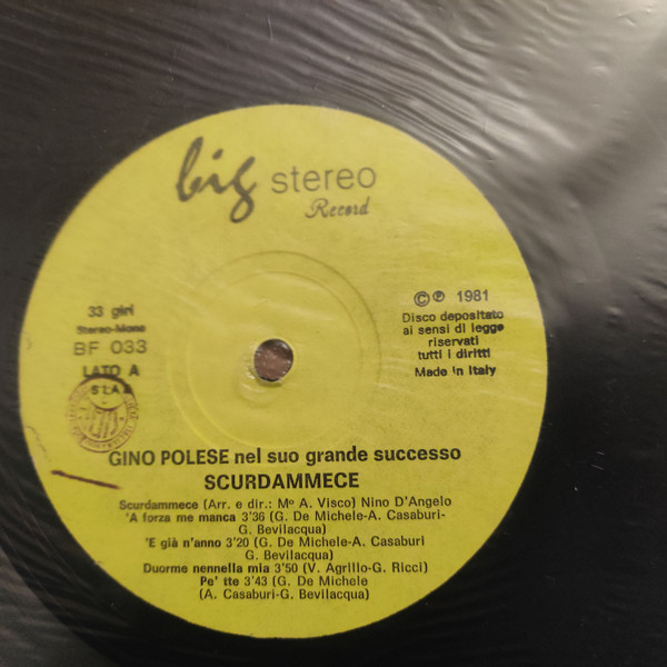 Gino Polese - Scurdammece | Big Stereo Record (BF 033) - 4 Gino Polese - Scurdammece | Big Stereo Record (BF 033) - 4