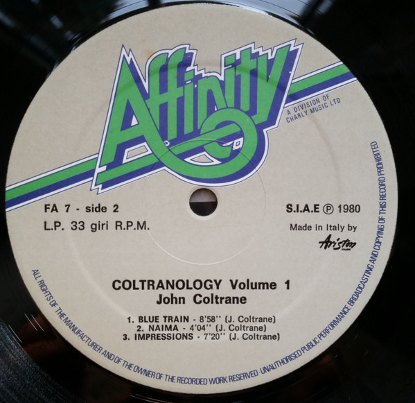 John Coltrane - Coltranology Volume One | Affinity (FA 7) - 3