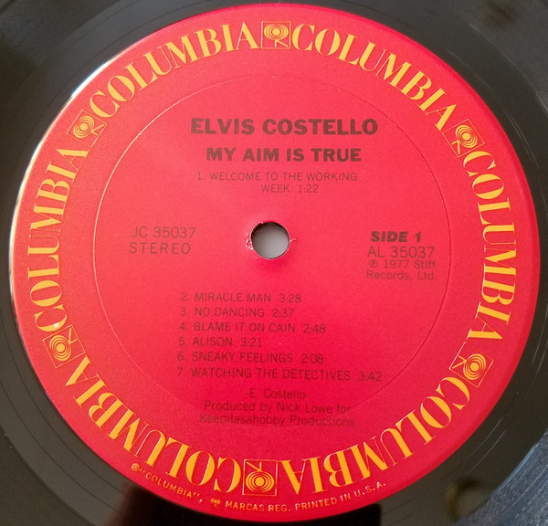 Elvis Costello - My Aim Is True | Columbia (JC 35037) - 3 Elvis Costello - My Aim Is True | Columbia (JC 35037) - 3