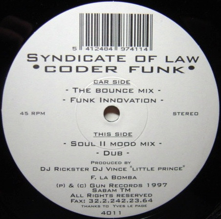 Syndicate Of Law - Coder Funk | Gun Records (4011) - 2 Syndicate Of Law - Coder Funk | Gun Records (4011) - 2