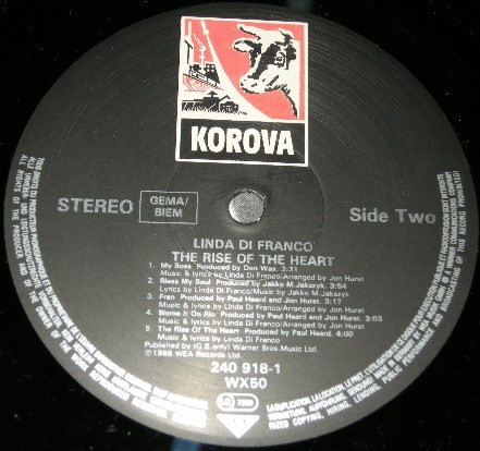 Linda Di Franco - Rise Of The Heart | Korova (240 918-1) - 4