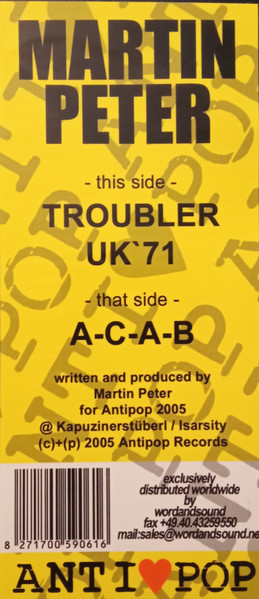 Martin Peter - Troubler | Antipop Records (ANTI 003) - 4 Martin Peter - Troubler | Antipop Records (ANTI 003) - 4