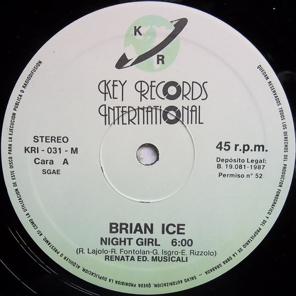 Brian Ice - Night Girl | Key Records Int. (KRI-031-M) - 3