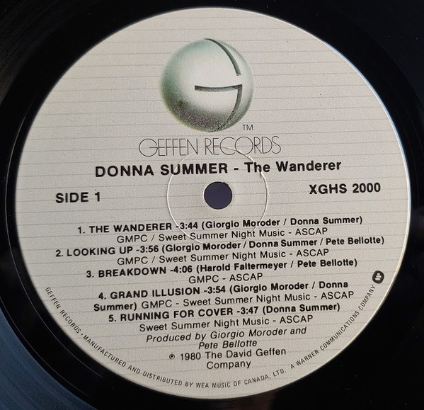 Donna Summer - The Wanderer | Geffen Records (XGHS 2000) - 3 Donna Summer - The Wanderer | Geffen Records (XGHS 2000) - 3
