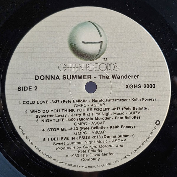 Donna Summer - The Wanderer | Geffen Records (XGHS 2000) - 4 Donna Summer - The Wanderer | Geffen Records (XGHS 2000) - 4