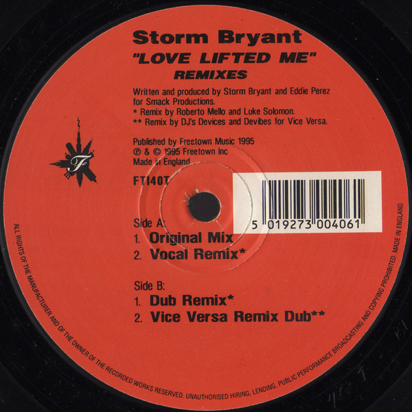 Storm Bryant - Love Lifted Me (Remixes) | Freetown Inc (FTI40T)