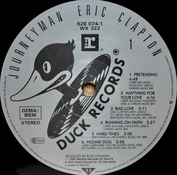 Eric Clapton - Journeyman | Reprise Records (926 074-1) - 4 Eric Clapton - Journeyman | Reprise Records (926 074-1) - 4