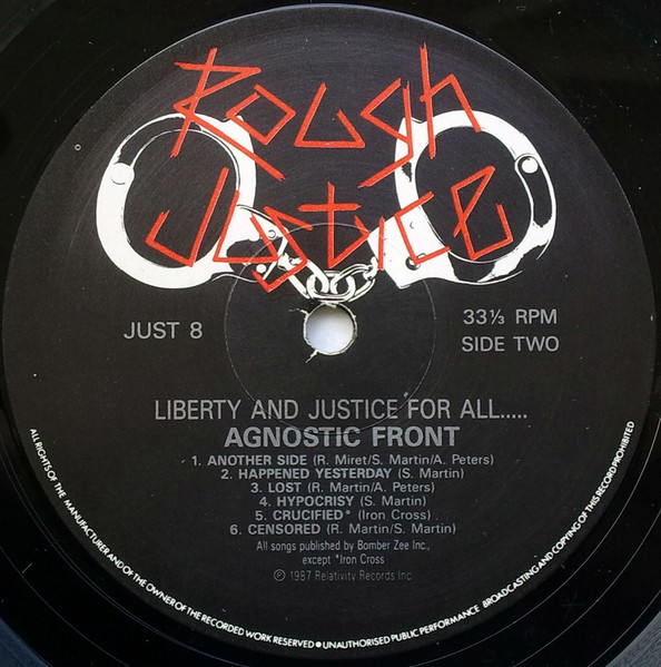 Agnostic Front - Liberty & Justice For... | Rough Justice (JUST 8) - 4