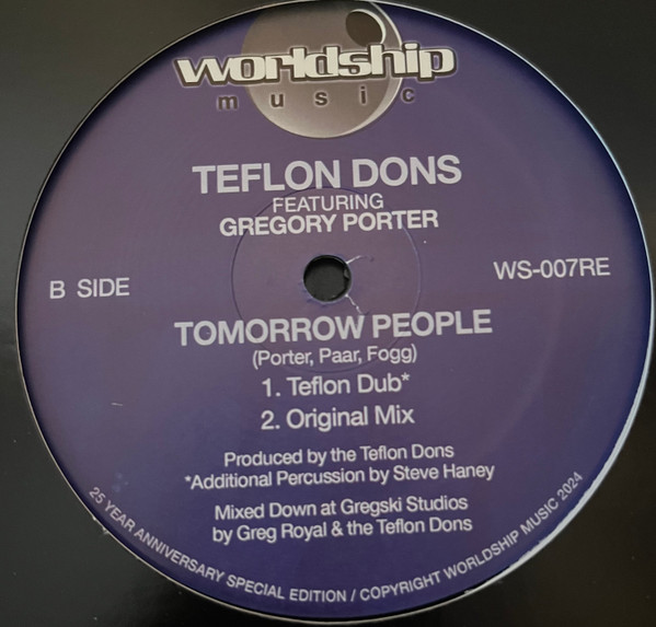 Teflon Dons Featuring Gregory Porter - Tomorrow People | Worldship (WS-007RE) - 2 Teflon Dons Featuring Gregory Porter - Tomorrow People | Worldship (WS-007RE) - 2