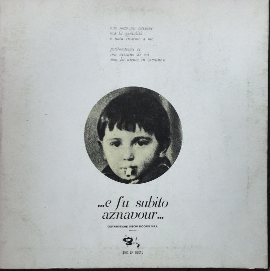 Charles Aznavour - ...E Fu Subito Aznavour... | Barclay (BRCLP 60015)
