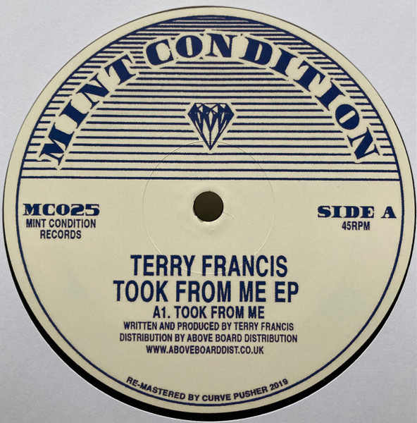 Terry Francis - Took From Me EP | Mint Condition (MC025) - main Terry Francis - Took From Me EP | Mint Condition (MC025) - main