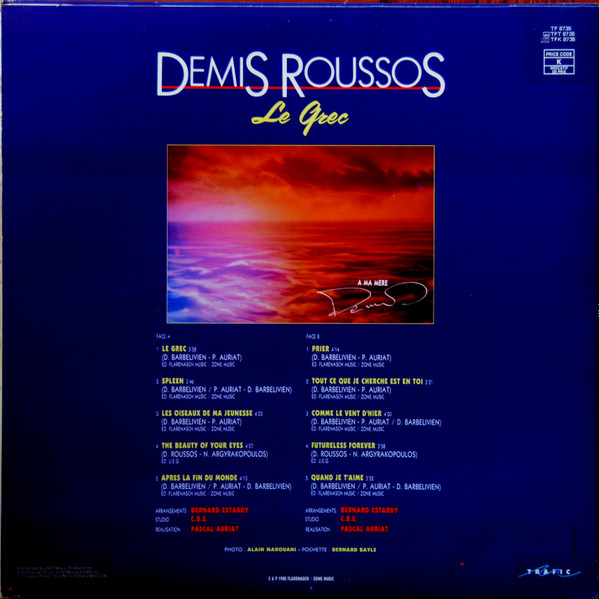 Demis Roussos - Le Grec | Trafic (TF 8735) - 2
