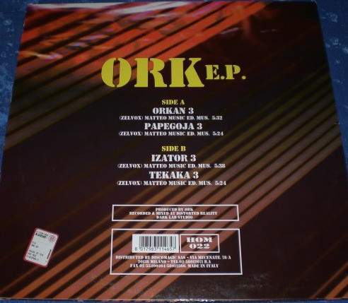 Ork - Ork E.P. | House Of Music (HOM 022) - main