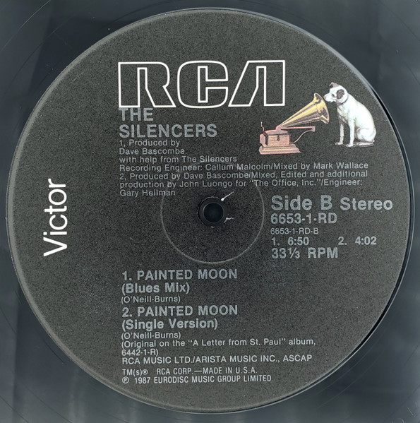 The Silencers - Painted Moon (Special John Luongo Dance Mix) | RCA Victor (6653-1-RD) - 3