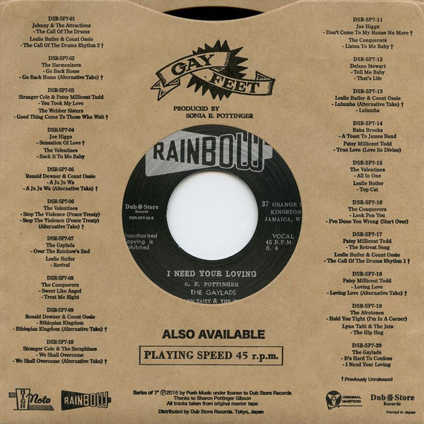 The Gaylads , Lynn Taitt & The Jets - It's Hard To Confess / I Need Your Loving | Rainbow (DSR-SP7-20) - 3 The Gaylads , Lynn Taitt & The Jets - It's Hard To Confess / I Need Your Loving | Rainbow (DSR-SP7-20) - 3
