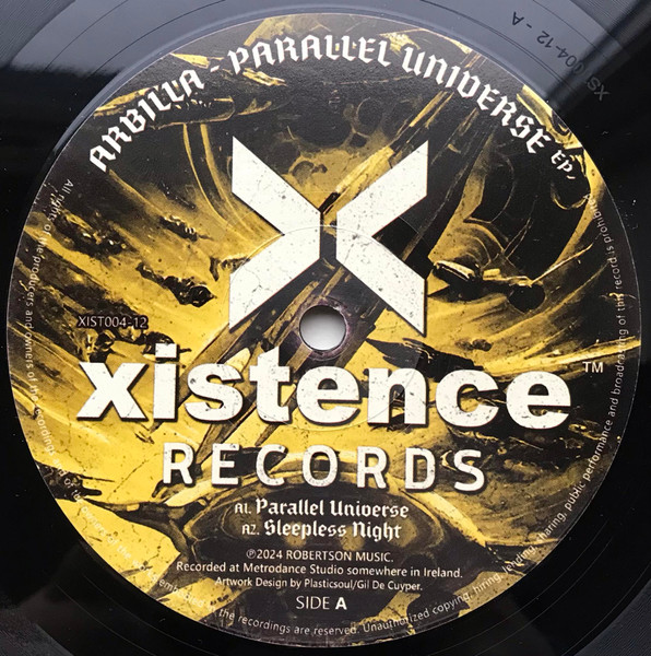 Arbilla - Parallel Universe EP | Xistence Records (XIST004 - 12)