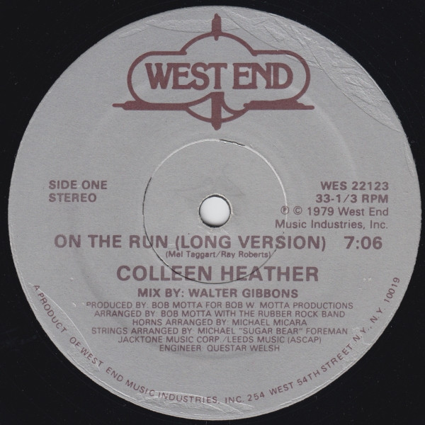 Colleen Heather - On The Run | West End Records (WES 22123) - main