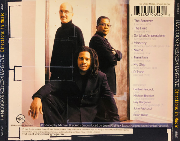 Herbie Hancock , Michael Brecker , Roy Hargrove - Directions in Music - Live At Massey Hall | Verve Records (589 654-2) - 2