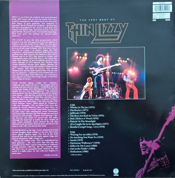 Thin Lizzy - Dedication: The Very Best Of Thin Lizzy | Vertigo (848 192-1) - 2 Thin Lizzy - Dedication: The Very Best Of Thin Lizzy | Vertigo (848 192-1) - 2