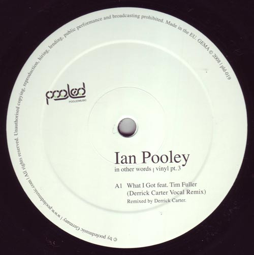 Ian Pooley - In Other Words Vinyl Pt.3 | Pooledmusic (pld-019) - 3 Ian Pooley - In Other Words Vinyl Pt.3 | Pooledmusic (pld-019) - 3