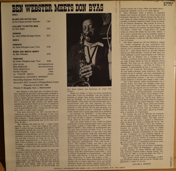 Ben Webster Meets Don Byas - Ben Webster Meets Don Byas | MPS Records (MPS 15159) - 2