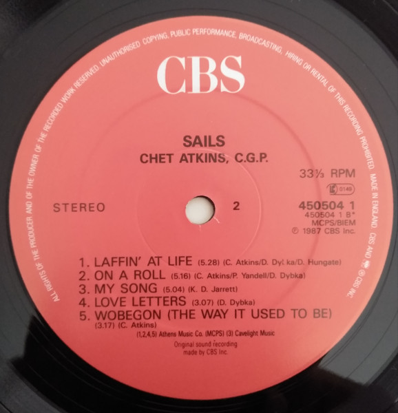 Chet Atkins - Sails | CBS (450504 1) - 4