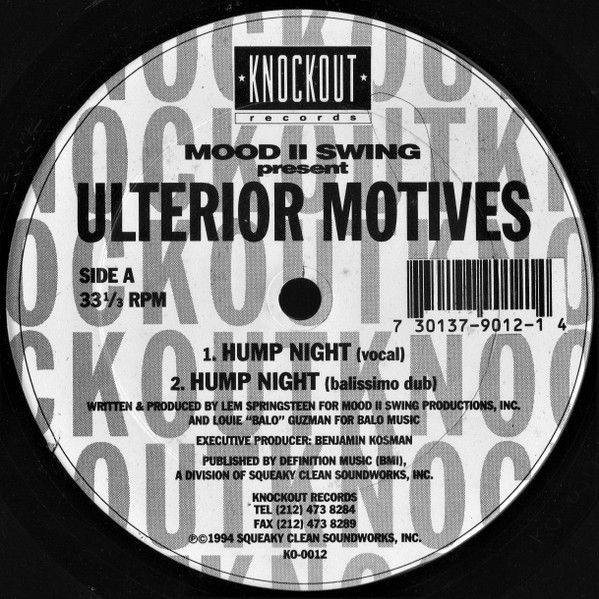 Mood II Swing Present Ulterior Motives - Hump Night / Have U Ever | Knockout Records (KO-0012) - main Mood II Swing Present Ulterior Motives - Hump Night / Have U Ever | Knockout Records (KO-0012) - main