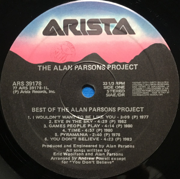 The Alan Parsons Project - The Best Of | Arista (ARS 39178) - 4 The Alan Parsons Project - The Best Of | Arista (ARS 39178) - 4
